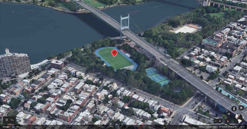 Aerial view of Astoria Park